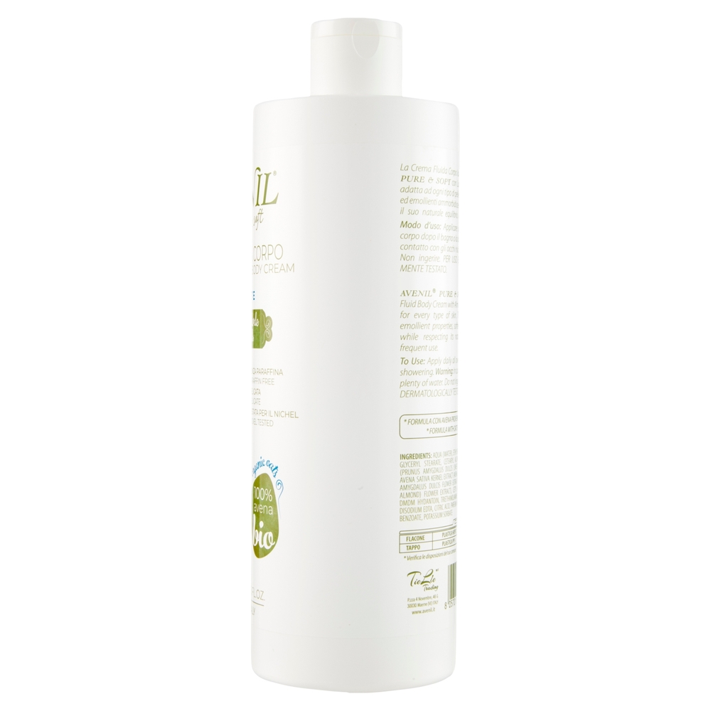Avenil pure & soft Crema Fluida Corpo Idratante latte di mandorle 400 ml